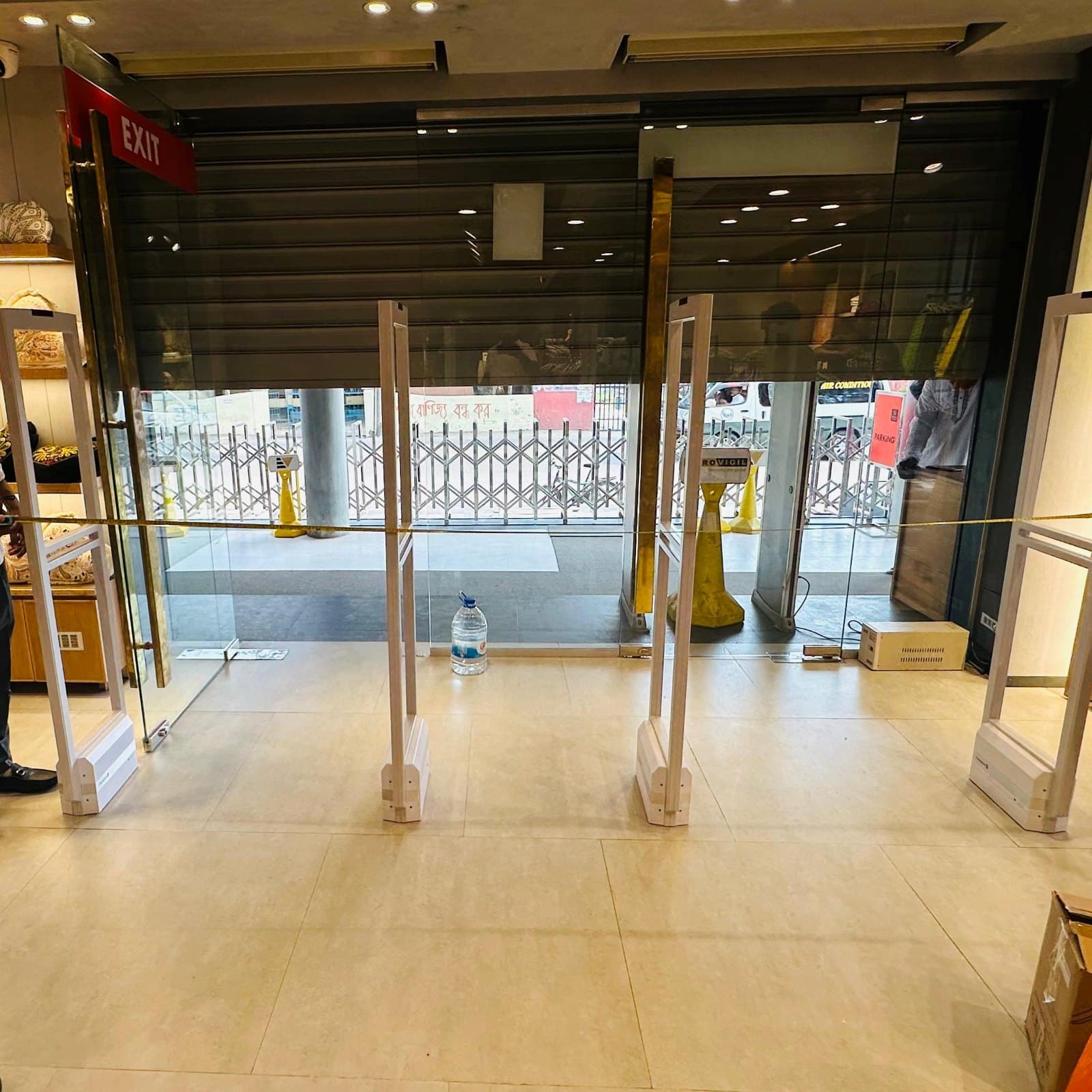 EAS anti-theft gates installed at the Aarong store in Barishal