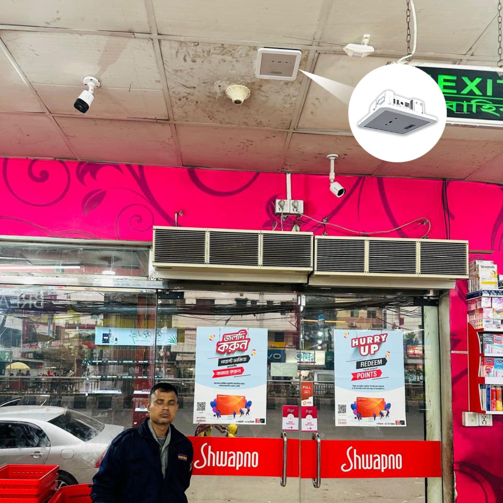 People-counting system installed at a Shwapno outlet in Mirpur
