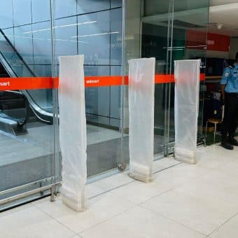 EAS gates installed by RATS BD at Unimart, Airport, Dhaka